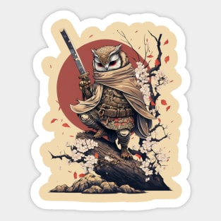 Owl Ninja Warrior Japanese Anime Sticker